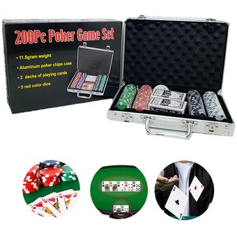 SET DE 200 PIEZAS PARA JUEGO DE POKER